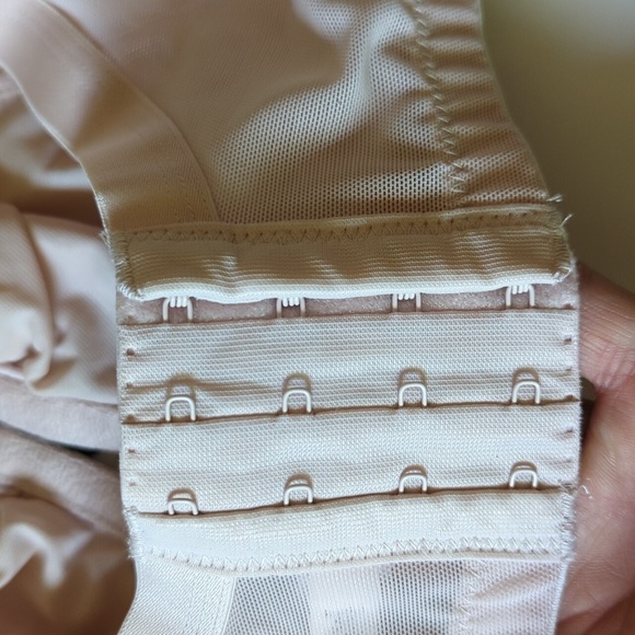 Cacique Unlined Curvy Balconette Size 50C Light Pink Blush Mesh Lace Romance - Picture 8 of 14